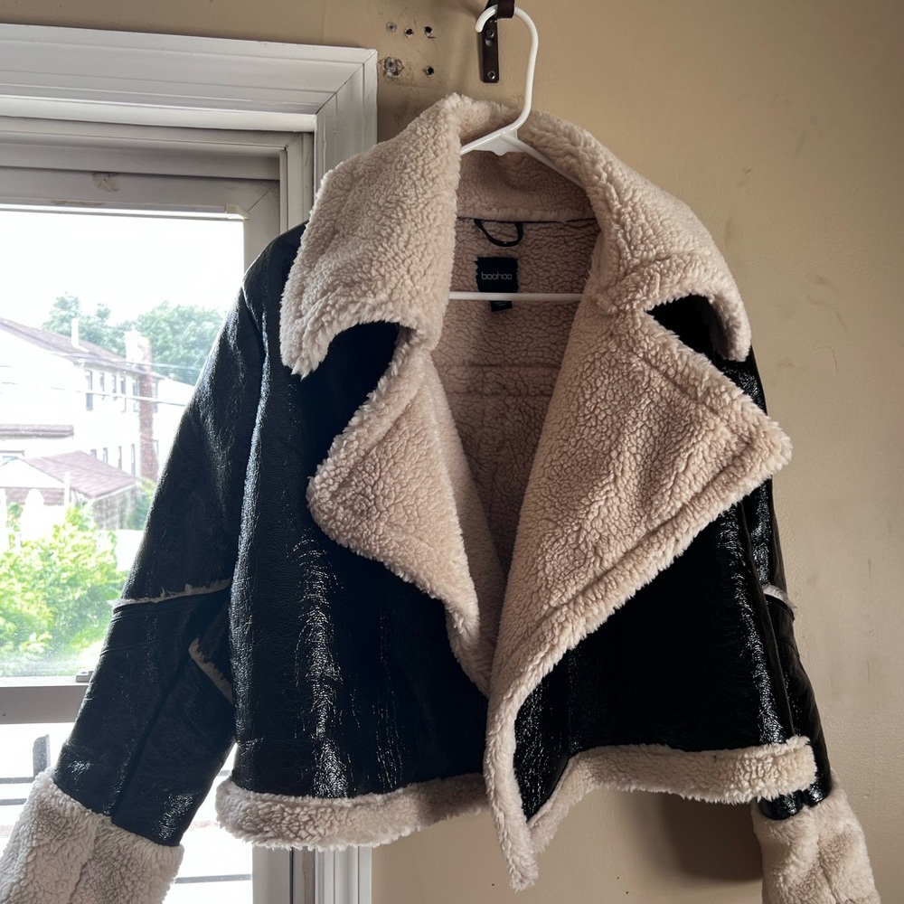 Boohoo faux leather jacket - Size 12